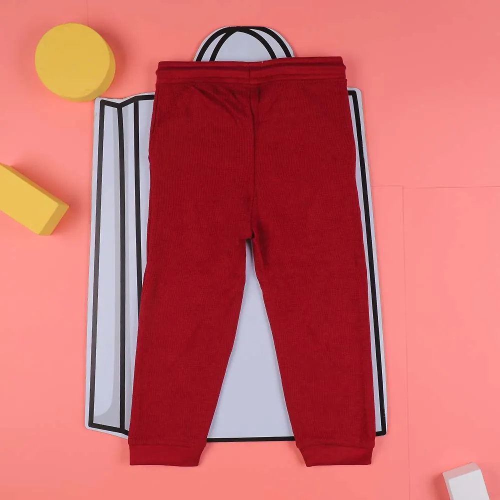 Thermal 2 PCs Suit For Unisex - Red