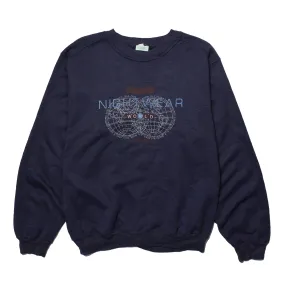 United Colors of Benetton Navy Nightwear Sweatshirt circa 1980's