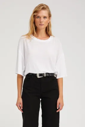 White Boxy Tee