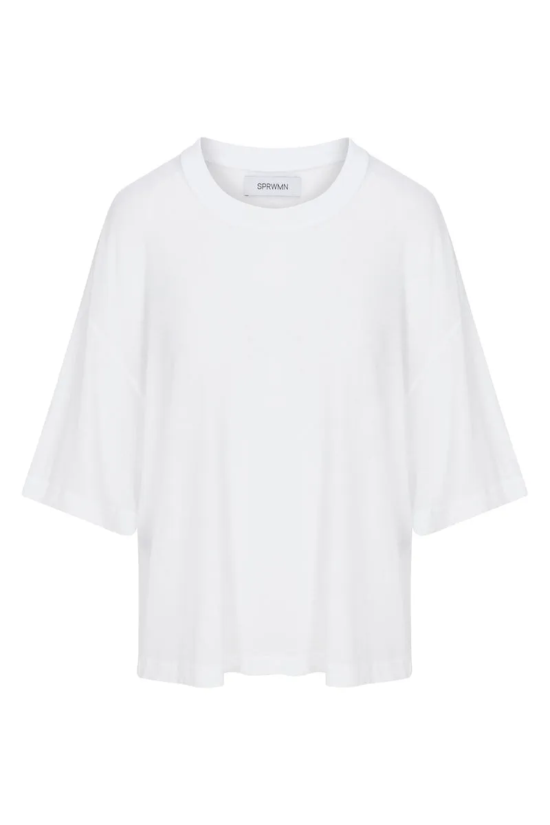 White Boxy Tee