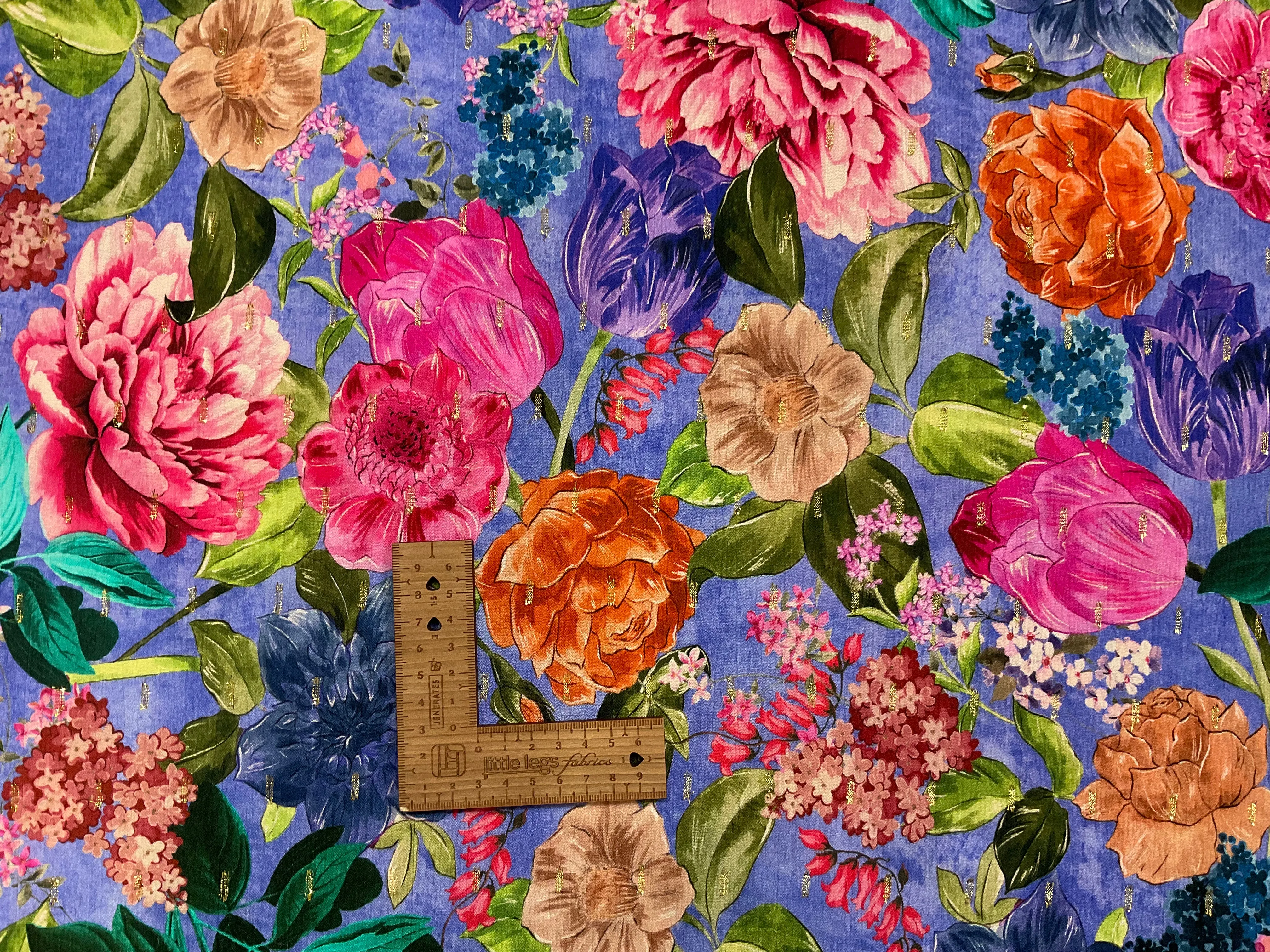 Wonderland Floral Lurex Spot Viscose by Fabric Godmother