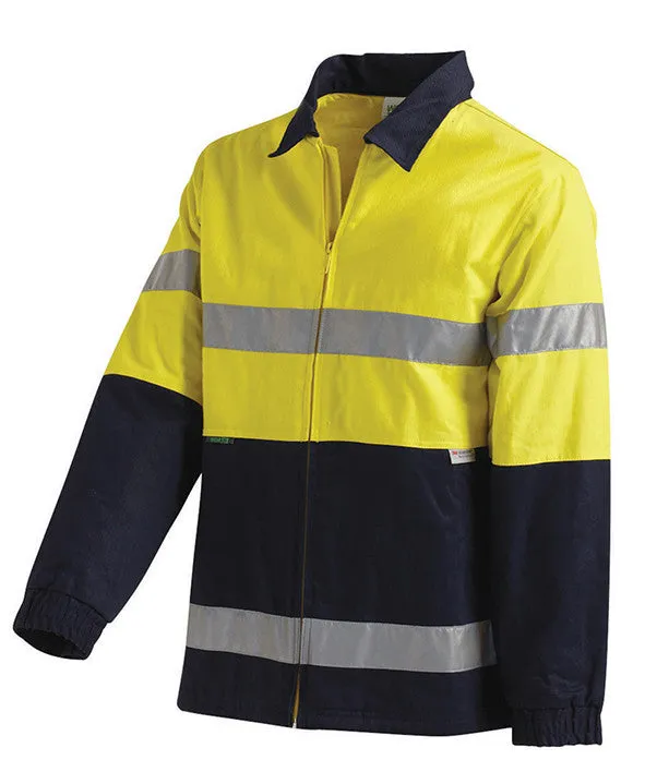 Workit Hi Vis 2 Tone Cotton Drill Jacket c/w 3M Reflective Tape 3001