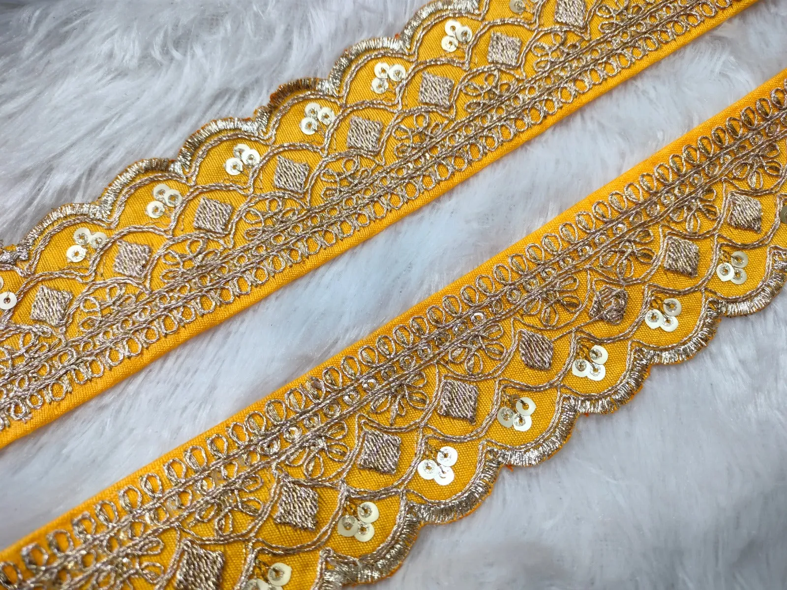 Yellow Fancy Zari Trim