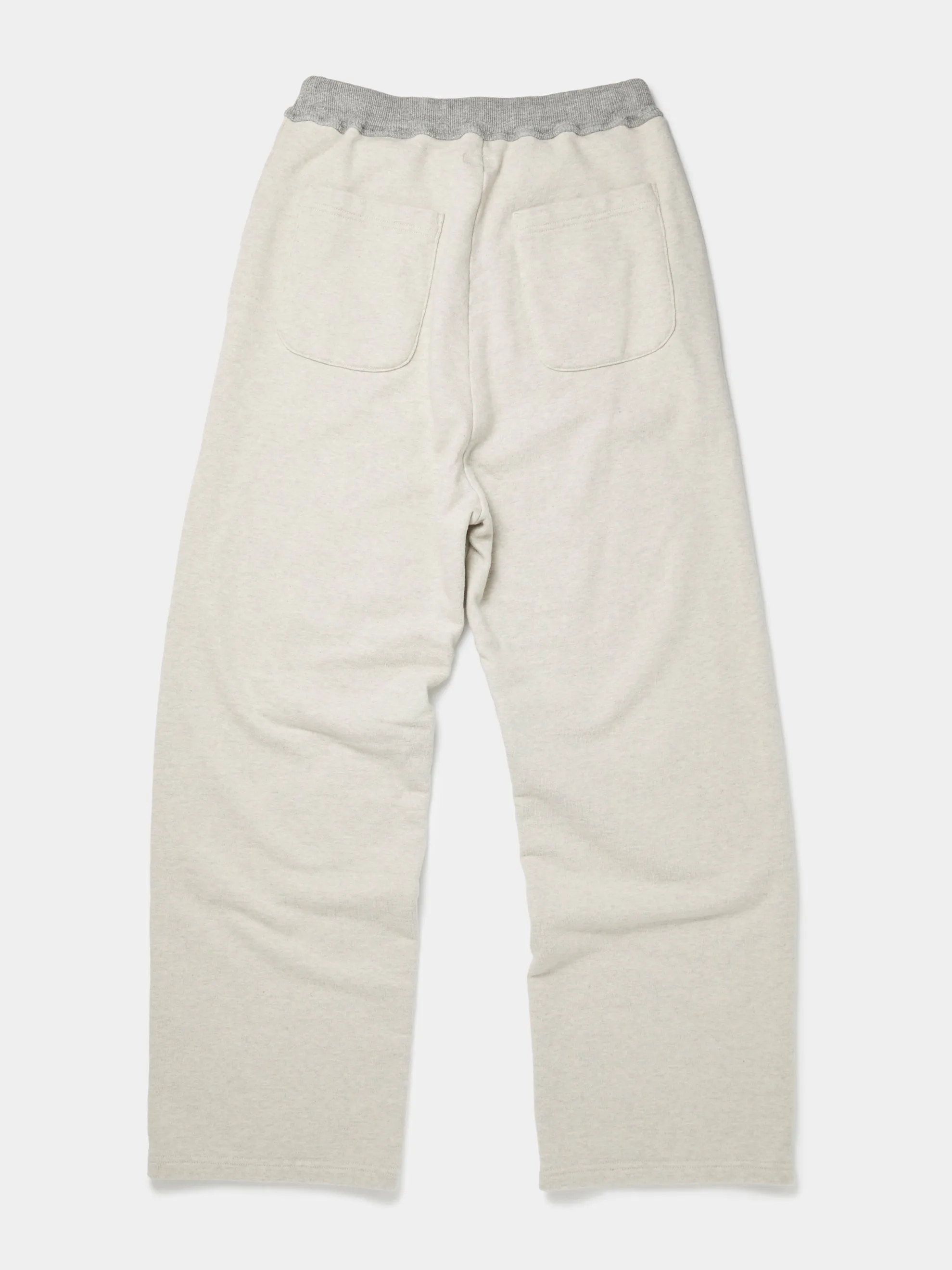 Zipper Knit W-Knee Sweatpants (Ecru)